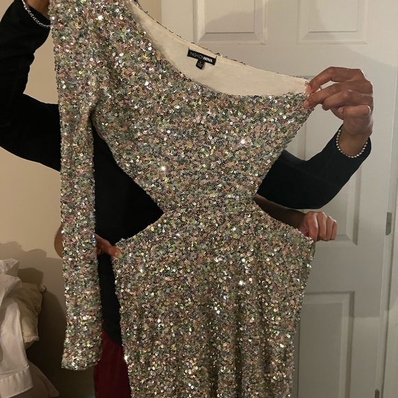 One shoulder seaQuest multicolored cocktail dress - Picture 3 of 5